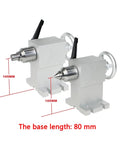 Rock Solid Waterproof Cnc Tailstock Support Built Tough For Fourth Rotary A Axis Milling Machines, 105mm height, aluminum frame.
