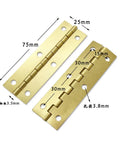 Grab These 4 Heavy Duty Folding Butt Hinges For Your Diy Furniture Projects, Featuring Sturdy Iron Construction That Holds Up Great To Wear And Tear While Adding A Classic Flair To Your Tables Or Cabinets Today, gold color with dimensions 75mm x 25mm.