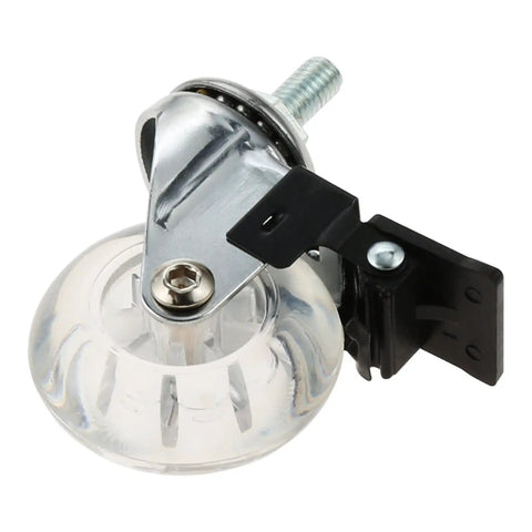 Slick Clear Pu Office Chair Casters Running Heavy Duty Silent Brakes With A Screw Threaded Stem for smooth mobility on surfaces.