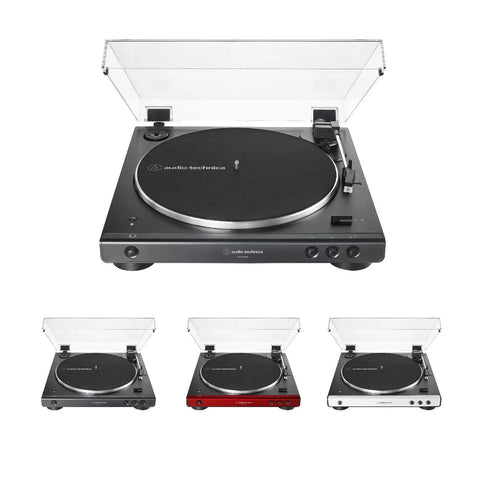 Bluetooth Fully Automatic Belt Drive Turntable With Dust Cover And Die Cast Aluminum Platter in three colors shown