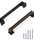 Oil Rubbed Bronze Cabinet Pulls 10 Pack 5 Inch Hole Center Heavy Duty Kitchen And Furniture Handles With Screws Included