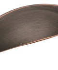 Oil-Rubbed Bronze Cup Pull 2-1/2 Inch Center To Center 4-1/16 Inch Overall Length Traditional Cabinet Drawer Hardware with copper highlights