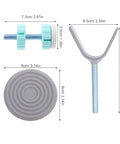 Gate Hardware Mount Kit With Threaded Screw Rods And Spindle Adapter For Staircase Safety Gates Easy Installation Sturdy ABS And Steel Construction Ideal For Baby Proofing And Pets In Doorways, 12cm rod