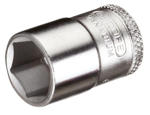 Forged vanadium steel socket from the Three Eighth Inch Drive Socket Set, 22 Piece Hex And Bi Hex Tools, 6mm to 22mm range.