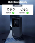 200W Parallel Drone Battery Charger Hub for DJI Air 3 and Air 3S with LCD display, shown with compatibility icons for drones.