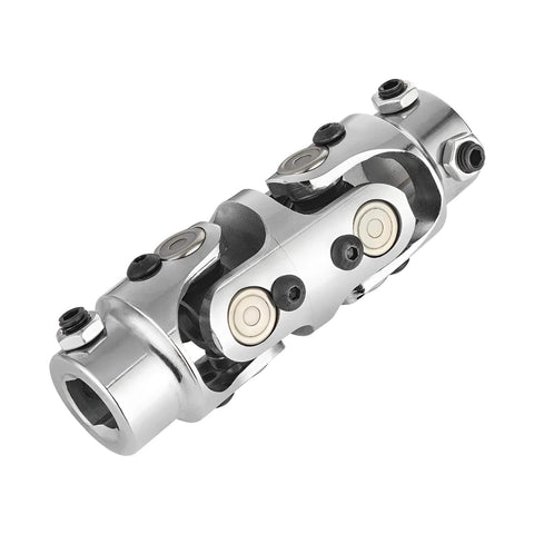 Heavy Duty Double U Joint Steering Shaft Universal Joint Chrome Three Quarter Inch To Three Quarter Inch 125mm Total Length