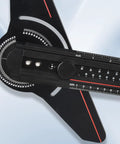 Close-up of Aluminum Angle Finder Ruler With Integrated Protractor And Snap Marking Gauge for precise woodworking cuts.