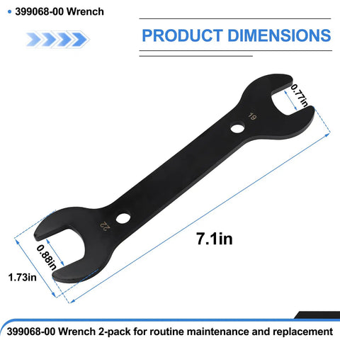Two Pack Router Wrench 399068-00 Fits 18mm And 22mm Collet Nuts For DW616M And DW616 618 Routers Replacement Tool Kit