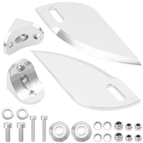 Adjustable Aluminum Alloy Turn Fins 68x30mm for 75-85cm Electric Nitro Power RC Boats CNC Machined Precision Left and Right Set
