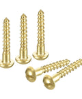 Brass Wood Screws M1.6 x 12mm Self Tapping Slotted Round Head for Woodworking Durable Corrosion Resistant Fasteners 25 Pack