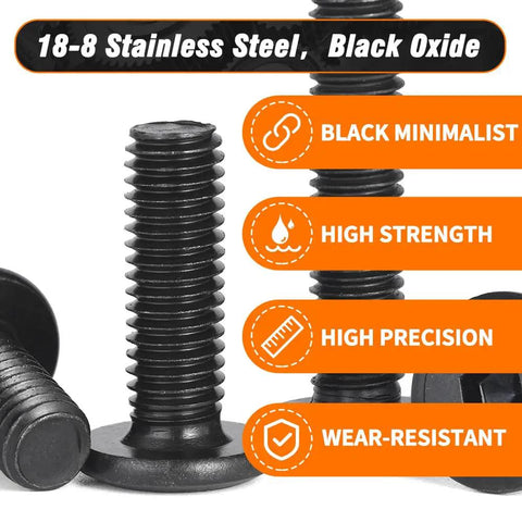 M6 X 25Mm Flat Head Socket Cap Screws Premium 304 Stainless Steel Zero Rust Countersunk Bolts Built Tough with black oxide finish.