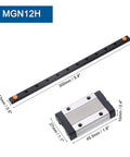 MGN12 300mm Linear Guide Rail Kit With MGN12H Carriage Block And Mini Linear Guide For DIY 3D Printers And CNC Machines Pro Grade High Precision Steel Bearing For Smooth Motion And Durable Rails
