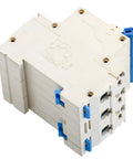 Three Pole 3 Amp DZ47-63 C3 Miniature Circuit Breaker For DIN Rail Mount 400V AC Distribution Panels, side view