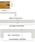 Dimensions diagram of 10 Pack Brushed Satin Nickel Cabinet Pulls 5 Inch Center To Center Square Drawer Handles For Kitchen Cabinets Cupboards Hardware Durable Metal Construction Easy To Install With Hidden Screws SH0004