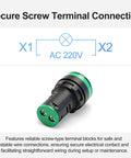Industrial 22mm LED Indicator Light 220V AC Pilot Signal Lamp for Machinery Control Circuits with screw terminal connection