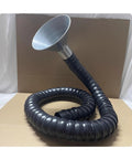 Portable Welding Fume Extractor with Adjustable Industrial Fume Extraction Arm and Flexible Duct coiled on floor