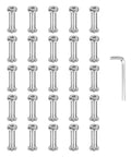 Hella Tough 304 Stainless Steel Chicago Screws With Hex Socket Cap Bolts For Scrapbook Leather Crafts And Furniture Repair metal binding post kit.