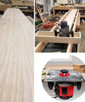Heavy Duty CNC Spoilboard Surfacing Router Bit With One Half Inch Shank And Two And A Half Inch Cut Diameter Four Carbide Inserts Slab Flattening Planing Bit setup and router table in workshop