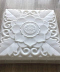 Lotus Square Concrete Molds For Walkways And Garden Paths, Easy To Use Reusable ABS Plastic Paver Molds For DIY Hardscaping