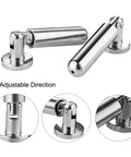 Adjustable brackets of Stainless Steel Wall Mount Curtain Wire Rod Set With 20 Clips, Heavy Duty Picture Hanging Wire For Photos Notes Art