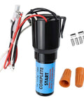 3 In 1 Hard Start Kit For Refrigerators And Freezers With Overload, Start Relay, And Compressor Capacitor 115VAC, shown with parts