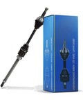 Nissan Rogue AWD Front Passenger Side CV Axle Shaft Assembly For 2008 2009 2010 2011 2012 2013 2014 2015 Rogue Select 2.5L All Wheel Drive Models Beefy OE Quality Replacement Part For Smooth Operation And Long Lasting Durability, shown with box packaging