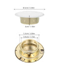 5 Pack White Fire Sprinkler Concealed Covers with Rustproof Replaceable Convex Trim Rings dimensions showing 8.5cm and 3cm for recessed mounts.