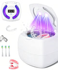 Ultrasonic Cleaner For Retainers And Dentures With 340ml Tank, UV light, cleaning dental items, jewelry, and watch bands