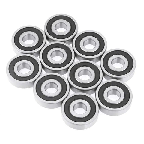 6200 2RS Ball Bearings Set Steel Double Rubber Sealed 10 X 30 X 9mm Low Noise Wheel Bearing Kit For Machinery Equipment Electrical Instruments And Toys High Precision 10 Pack, 10 steel bearings