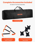 Carrying bag with clamps and brackets for Portable Folding Workstand For Garage And Workshop Built Tough With 6000 Lbs Capacity, Collapsible Frame, No Assembly Required, Includes Storage Bag, 8.05 By 4.13 Feet, Table Top Not Included, Great For Outdoor Or Indoor Use.