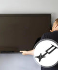 Rock Solid Adjustable Wall Mount Swivel Arm For 14 To 24 Inch LCD LED Monitor TV Bracket installed with monitor on wall.