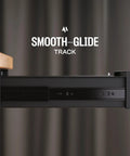 No Fuss Under Desk Slide Out Drawer With Lockable Metal Organizer And Smart Cable Routing For Clean Home Office Setup Matte Black close-up of smooth-glide track.