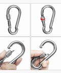 Badass Heavy Duty 304 Stainless Steel Double Ended Swivel Eye Hook With Rust Proof Snap Hooks showcasing dual screw gates and zero twist design.