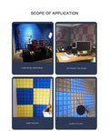 Game Changing Sound Insulation Board Acoustic Foam Panels Studio Wedge Tiles For Wall 12 Pack in various setups
