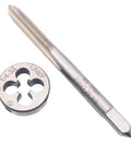 Pro Grade 1/4-32 UNEF Tap and Die Set Right Hand HSS for Metalworking, 73mm Tap Length, 20mm Die OD, 1 Tap, 1 Die shown