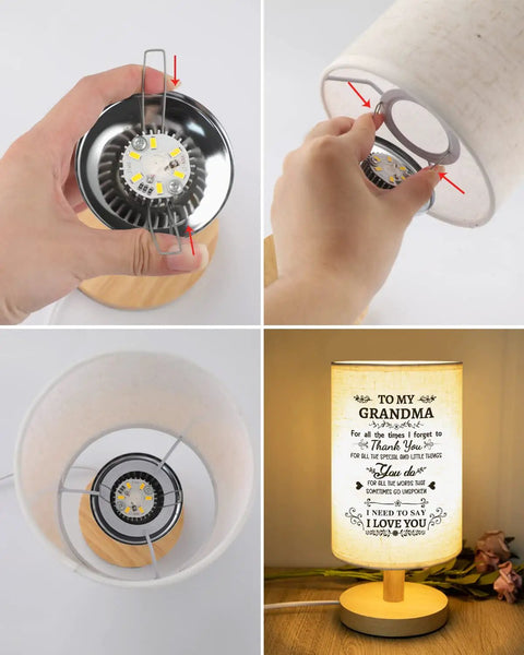 Fabric Night Light Gift For Grandma From Grandkids From Granddaughter And Grandson, heartfelt Nana Mimi birthday gift assembly
