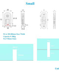 Heavy Duty Frameless Glass Shower Door Hinges Featuring Straight Up Tight Installation And Heckin Smooth Gliding Action That Checks Every Box For Modern Bathroom Renovations Built To Stand The Test Of Time, small size, silver finish, for 5-8mm glass.