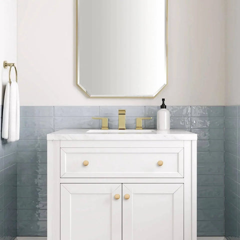 Bathroom vanity with Solid Round Kitchen Cabinet Knobs 30 Pack Single Hole Pulls In Champagne Bronze Oil Rubbed Finish For Cabinets