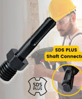 Heavy Duty Five Eighths Inch To Eleven UNC SDS Plus Shank Adapter For Hammer Drills And Core Drill Bits With Secure Fit Arbor Shaft Attachment displayed