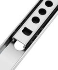 Close-up of 10 Pairs Of 10 Inch Full Extension Drawer Slides With Ball Bearing Side Mount Soft Close And 2 Way Track Rails in steel