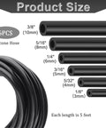 Image of silicone hoses in various diameters, part of the All In One Vacuum Line Kit With Six Five-Foot Hoses And 113 Connectors