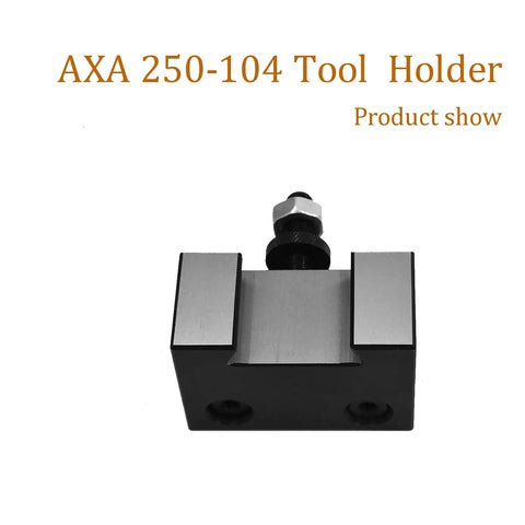 Front view of AXA 250-104 Quick Change Heavy Duty Boring Bar Holder for milling lathe tool post, steel construction