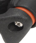 Close-up of Beefy Quick Release Rope Cleat for boats with marine grade cam cleat and ball bearing action, fits 3 to 6mm lines.