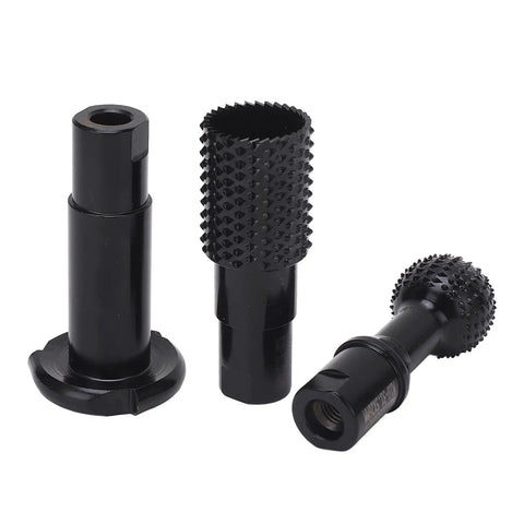 Pro Grade 3 Piece M10 Angle Grinder Rotary Sphere Burr Bit Set For Fast Wood Carving And Smooth Polish On Plastic Or Fiberboard.