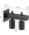 Adjustable 3 Inch Slide Gate Guide Roller System With Rust Proof Heavy Duty Steel Gate Support Assembly And Dual Hard Nylon Guiders