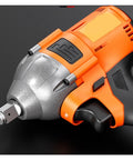 Close-up of Brushless Cordless Impact Wrench High Torque Heavy Electric Power Tool For Car Truck Home Repair with ergonomic grip.