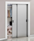 Self Adhesive Edge Finger Pull Door Handle 2 Pack Peel And Stick No Drill Installation on sliding closet doors