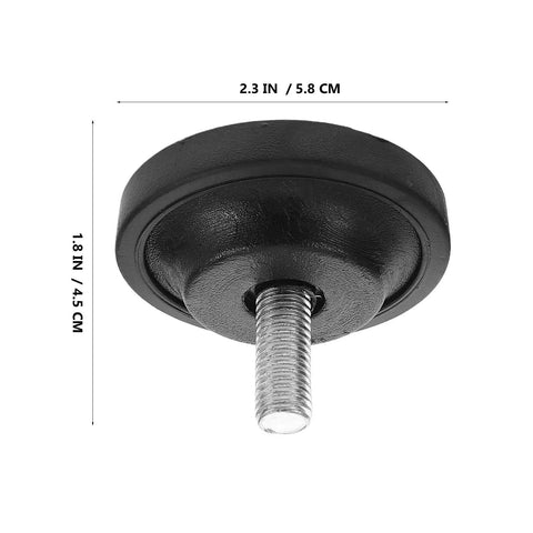 Adjustable Furniture Leveling Feet With Noise Reduction And Vibration Dampening, 2 Pack M8 M10 Screw In Rubber Pads For Chairs Desks Cabinets At Home And In The Office, No Slip Grip, Floor Friendly, Easy Install. screw-in rubber leveling foot, 2.3 x 1.8 in