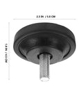 Beefy Adjustable Furniture Leveling Feet With Anti Slip Rubber Pads For Cabinets Sofas And Exercise Bikes Heavy Duty Screw In M8 M10 Posts Iron And Plastic Construction Reduces Vibration 2 Pack, black 2.3 in x 1.8 in