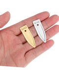 Hands On Fruit Battery Science Kit With Nickel Strips And Electromagnet Parts, showing nickel and copper strips in hand